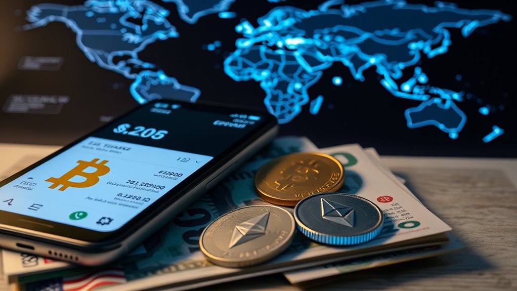 cryptocurrency based money transfers
