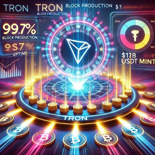 TRON's Block Production Soars, $1B USDT Mint Fuels Network Growth