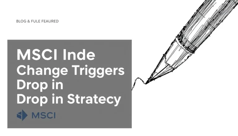 MSCI INDEX RULE CHANGE TRIGGERS DROP IN STRATEGY STOCK